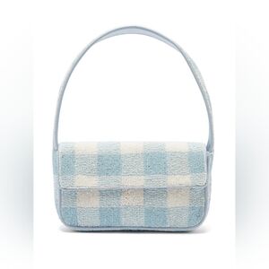NWOT Staud Beaded Tommy Bag in Blue & White Gingham